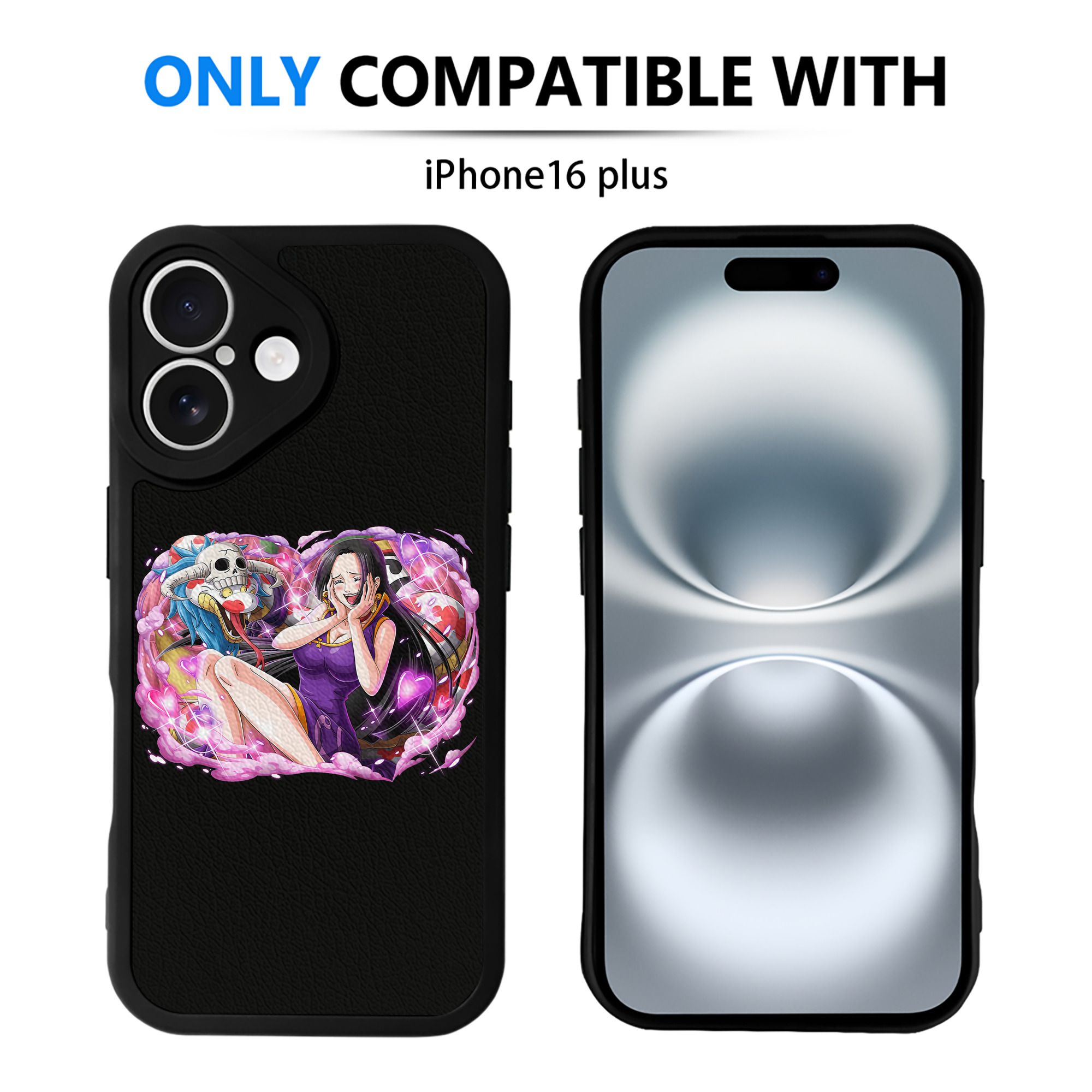 （画像用） ワンピース ボア・ハンコック ONE PIECE Boa·Hancock 【iPhone 16シリーズ対応】シリコンスマホケース（レザー調） 材質：シリコン